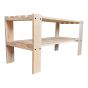 Shoe Rack – 27" – 2 Slatted Shelves – Natural Pine, Matte