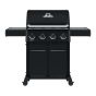 Barbecue au gaz Crown 420 Shadow, 4 brûleurs à double tube, 40 000 BTU