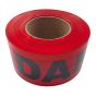 Ruban de sécurité « DANGER », plastique, 3" x 1000', rouge