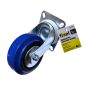 Swivel Caster - Rubber - 4" - 150kg Load Capacity - Blue