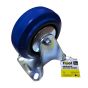 Rigid Caster - Rubber - 4" - 150kg Load Capacity - Blue