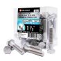 Boulons hexagonaux en inox, 5/16" x 1 1/2", 50/pqt