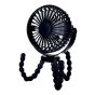 4" compact DC Fan - Flexible Tripod - 3 Speeds - Black