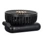 Ventilateur de bureau, 2 po, USB, 1200 mAh, noir mat/lustré