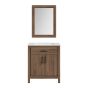 Meuble-lavabo Nara avec miroir, 30" x 19" x 34,5", noyer épicé