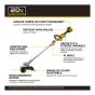 Taille-bordure sans fil, 20 V, pliable, coupe 13"