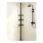 Étagère de douche à tension, 13" x 5,7" x 105", noir