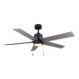 Ventilateur de plafond, 52", DEL intégrée 20 W, noir mat