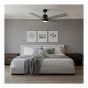 Ventilateur de plafond, 52", DEL intégrée 20 W, noir mat