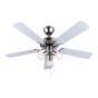 Ventilateur de plafond, 42", 5 pales réversibles, blanc/gris
