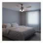 Ventilateur de plafond, 42", 5 pales réversibles, blanc/gris