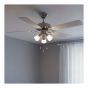 Ventilateur de plafond, 42", 5 pales réversibles, blanc/gris