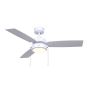 Ventilateur de plafond DEL, 42", 7 vitesses, 18 W, blanc