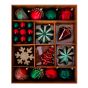 Assorted Christmas Ornament Set - Red, Gold and Green - 45/Pkg