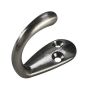 1-3/4" Single Wardrobe Hook - Antique nickel - 18 mm x 46 mm