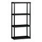 4-Shelf Storage Unit - Black - 24" L x 48" H x 12" D