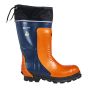 Bottes de sécurité, en caoutchouc, orange/noir, grandeur 9