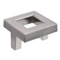 Bouton transitionnel en métal Clairlea, nickel brossé, 38 x 42 mm