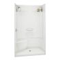 Essence Shower - 48″ x 34" - Acrylic - Central Drain - Left Seat - White