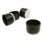 FUSION FELTAC Plastic Tips - Black - 1" - 4/Pkg