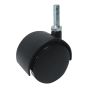 Dual-Wheel Furniture Caster - With Threaded Stem - 2"