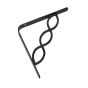 Decorative Shelf Bracket - Matte black - 20 mm x 8"