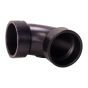 Coude 90° en ABS DWV, long, 1 1/2", femelle, noir