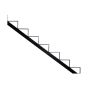 Stair Riser - 7 Steps - 60" - Black