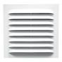 Évent de pignon carré standard, 12" x 12", blanc