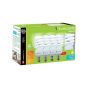Ampoule fluocompacte, T2 spirale, blanc froid, 23 W, 4/pqt