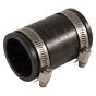 Manchon flexible avec colliers, 6" x 6", noir