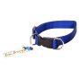 Collier à chien ajustable en nylon, bleu, 1" x 16" à 26"
