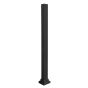 Poteau de montage de rampe, noir, 2" x 43 1/2" x 2"