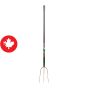 Hay Fork 12" - 3 Teeth - Forged Steel - Wooden Handle