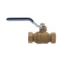 Valve bille laiton sans drain 1/2 po