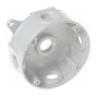 Metal Electric Round Outlet Box - 5 Holes of 1/2" - White