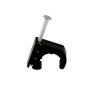 Attaches en J avec clou pour tuyau, 1/2", noir