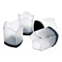 Flexible Transparent Tips - Black - 38" - 4/Pkg