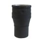 Agrandisseur pour tuyau de poêle à granules, noir, 3" à 4"