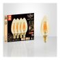 Ampoule DEL, type C, fumée, E12, 3,5 W, 4/pqt
