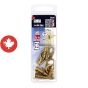 WallDriller Picture Hook Anchors Small Brass - Zinc (4)