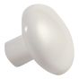 Villeray Functional Plastic Knob  - White - 1/4"