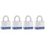 Pin tumbler padlock - 1 1/2" x 3/4" - 4/Pkg