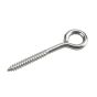 Wood eyelet - Stainless, 3/8" x 4 1/2"
