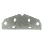 Multi-Position 3-Sided Corner Brace - Zinc - 3" x 3/4" x 3"