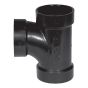 ABS DWV Sanitary Tee - 2" x 2" x 1 1/2" - Hub - Black