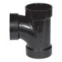 Té sanitaire en ABS DWV, 2", femelle, noir