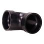 Coude 90° en ABS DWV, 2", femelle, noir