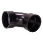 Coude 90° en ABS DWV, 3", femelle, noir
