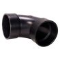 Coude 90° en ABS DWV, 4", femelle, noir